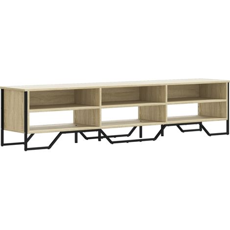 Mobile TV multimediale scaffale per televisione televisore buffet sala da pranzo soggiorno camera da letto rovere Sonoma 180 x 34 x 41 cm derivati del legno marrone 020027509