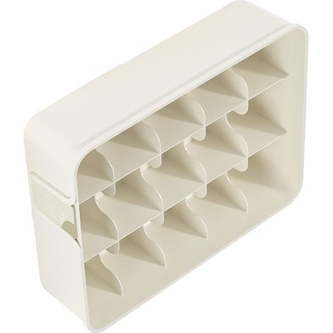 Organisateur de chaussettes et sous-vêtements en plastique, 15 compartiments, boîte de rangement pour tiroir de placard, avec attaches décoratives blanches (1/5)