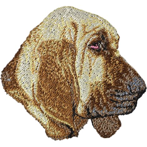 Sabueso, perro de San Huberto: parche con forma de perro, parche bordado, decoración única para mochila de Art-Dog (1/3)