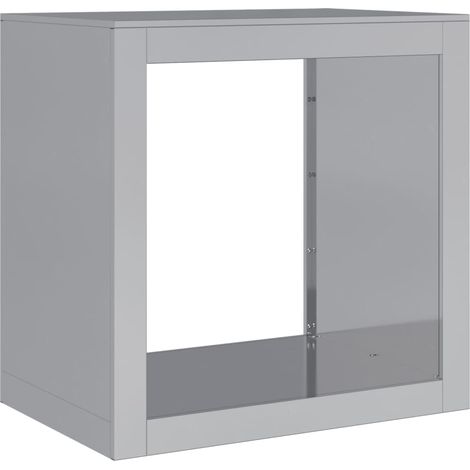 Portalegna 60 x 40 x 60 cm acciaio zincato grigio 020043730