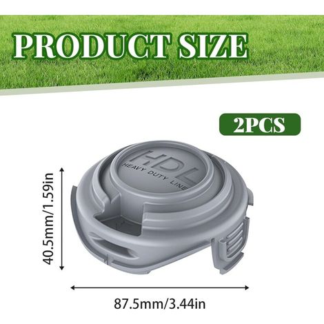Lot de 2 couvercles de bobine de coupe-bordure Black & Decker, pour coupe-bordure Black & Decker STC5433 STC5433PC 90588530 (1/4)