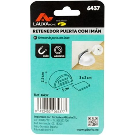 Tope De Puerta Adhesivo Magnético Nogal Pack 12 Uds