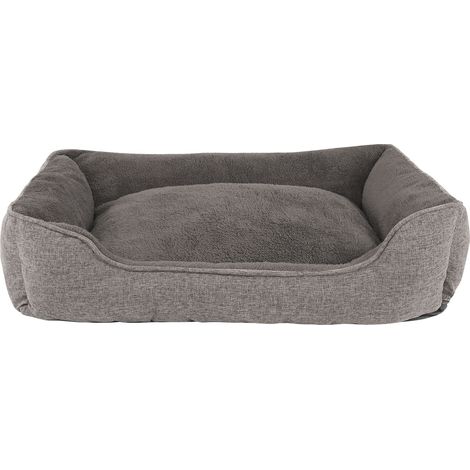 lionto Hundebett meliert Hundekissen Hundekörbchen Bezug abnehmbar 110x80 cm (L) grau (1/5)