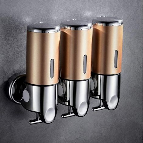 Dispensador de jabón mural de 1500 ml, fabricado en ABS y acero inoxidable, apto para baños y cocinas. (1/5)