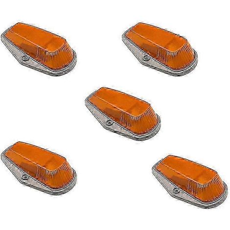 Lot de 5 feux de gabarit de cabine à LED, lentille ambre, pour toit, référence S2024123081 (1/5)