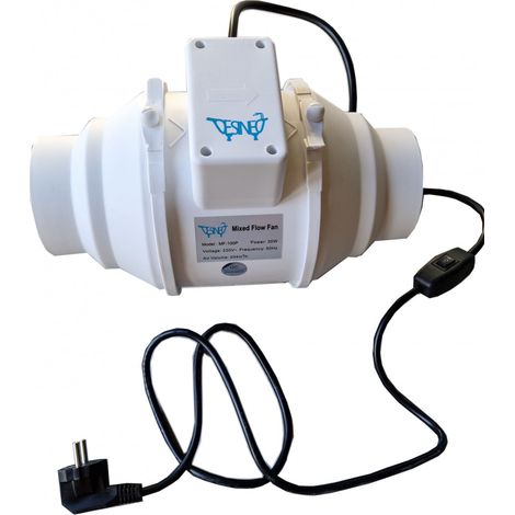 Extractor de aire 200m3/h 100mm 30W doble velocidad precableado desineo