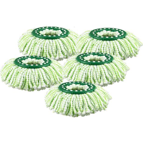 Serpillère Microfibre Compatible avec Libman Mop Systèmes Têtes de Balai Rechange Microfibre Très Absorbante Convient à Tous Les Types de Sols-5 Pièces (1/5)
