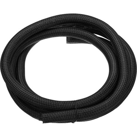 Gaine Cable Tressée Fendue 19mm Id 3Mètre en Noir (1/5)