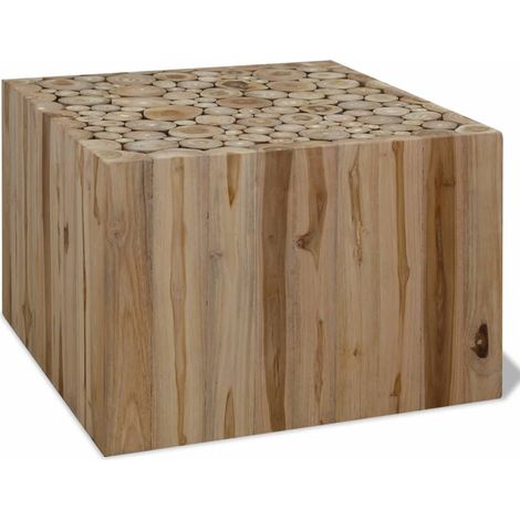 Tavolino da Salotto in Legno di Teak Autentico 50x50x35 cm vidaXL (1/5)