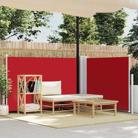 Auvent latéral rétractable Rouge 120 x 600 cm (1/5)