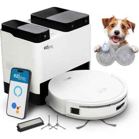 Aspirateur robot laveur Z12 Ultra – Navigation LIDAR – Détection intelligente des tapis – Autonomie 4h30 – 56 dB(A) – Système d'autovidage – Eziclean (1/5)
