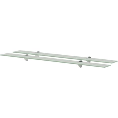 vidaXL Floating Shelves 2 pcs Glass 100x10 cm 8 mm (243777x2) (1/5)