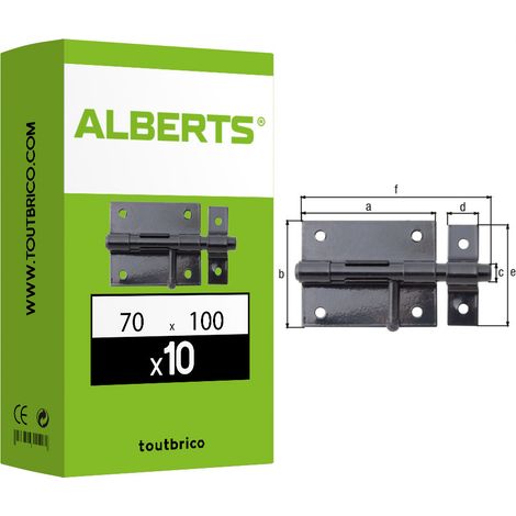 Verrou Box Bouton D10mm Noir (1/2)