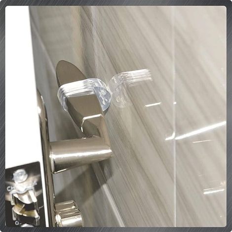 Paraurti per maniglie delle porte, 6 pezzi in PVC, paraurti trasparenti per maniglie delle porte, protezioni per pareti per ammortizzare gli urti e prevenire danni. (1/4)