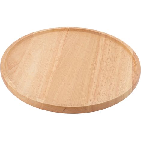 Planche à Pizza Ronde en Bois de Caoutchouc Épaisse et Robuste pour Outils de Cuisine et Pâtisserie (1/5)