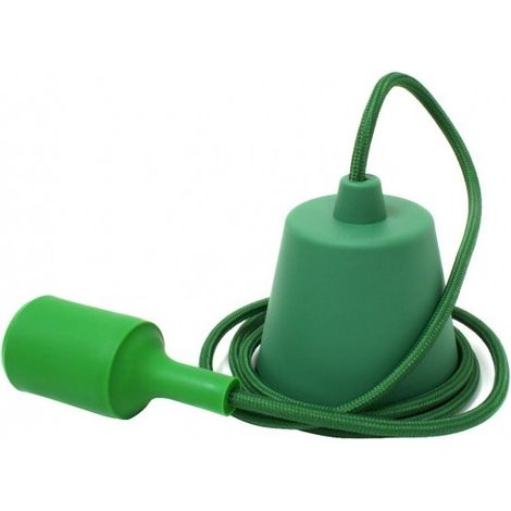 Suspension E27 - Fil électrique couleur - Vert Émeraude (1/2)