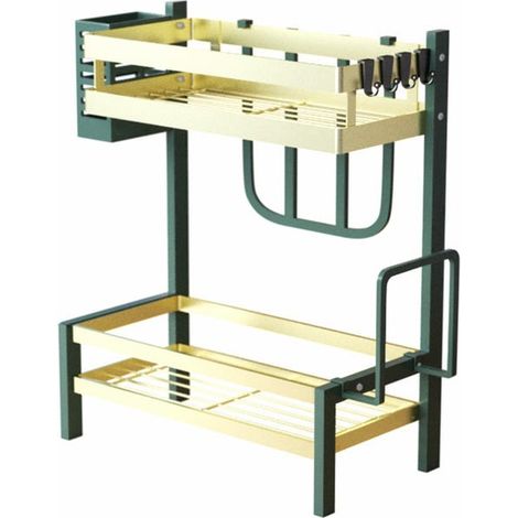 Mensola porta spezie da cucina, organizer completo per utensili - due strati 302040 cm (1/4)