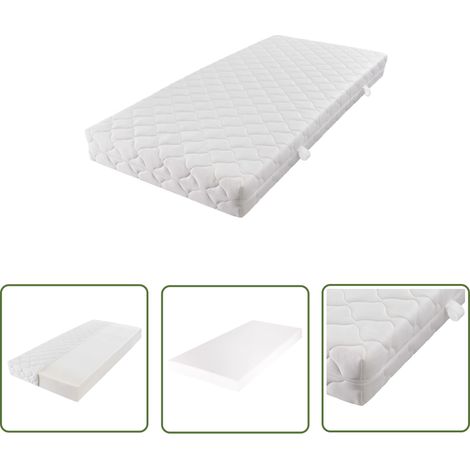 The Living Store Matratze mit waschbarem Bezug 200×160×17 cm - Matratze - Komfortmatratze - Liegekomfort - Schlafqualität - Rückenfreundliche Matratze (1/4)