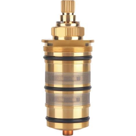 Thermostat-Wasserhahn-Kartusche. Einzelfunktionskartusche. Druckausgleich. Temperaturregelung. Warm- und Kaltwasser. Keramikscheibenkartusche und Messing. 36 mm (1/3)