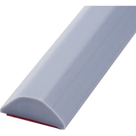 Barrière d'eau - 2 m - Douche de douche - Barrière d'eau de douche - Seuil d'eau de salle de bain - Autocollant - Stoppeur d'eau - Pliable - Stoppeur d'eau sanitaire - 1,5 x 2,8 cm - gris - Siliconen (1/5)