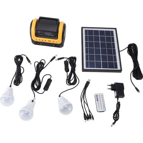 Station portative de générateur d'énergie solaire 5000mAh avec panneau pour l'urgence de Camping (1/5)