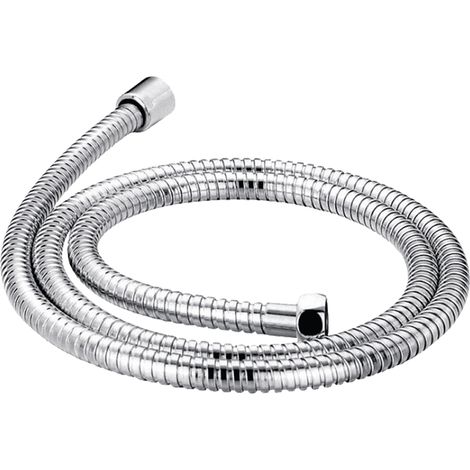 1 Flexible de douchette chromé, double verrouillage, noyau laiton, 2,44 m, pour supports standards (1/5)