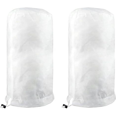 2PCS Winter Cover 80x100 cm, Non-woven Fabric Frost Protection Cover, Drawstring for Outdoor Plants (1/5)