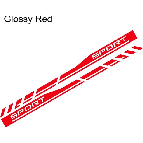 Autocollants de voiture (rouge brillant) compatibles avec Toyota RAV4 : kit de stickers latéraux de portières, film vinyle imperméable, accessoires décoratifs personnalisés pour l'extérieur de votre v (1/4)