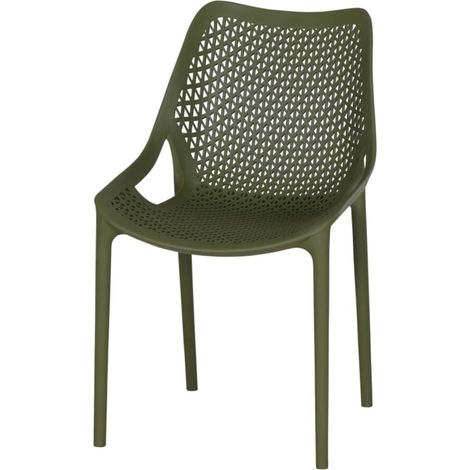 Siena Garden District Stapelstuhl - Polypropylen olive (1/5)
