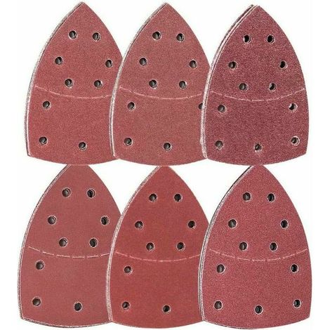 Nazalus-Heißer Verkauf – 72 Stück Schleifblätter, dreieckiges Delta-Schleifpapier, 105 x 152 mm, (je 12 x Körnung 40/60/80/120/180/240), für Mehrzweckschleifer,