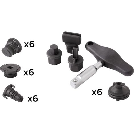 Assortiment 24 bouchons + clés écrous de vidange plastique - CO 1095 - CLAS Equipements
