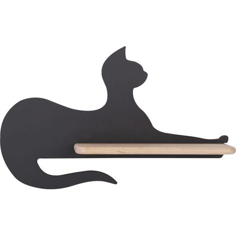 Applique murale Candellux CAT noir bois LED 5W 4000K (1/5)