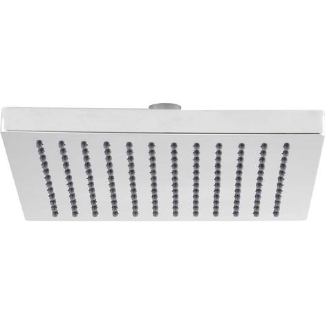 SOFFIONE DOCCIA MONOGETTO ""SMERALDO"" QUADRATO 200x200 mm - Cromo