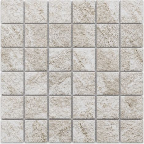 Mosaico antiscivolo in ceramica su rete per bagno e cucina  30cm x 30cm - Trentino (1/5)