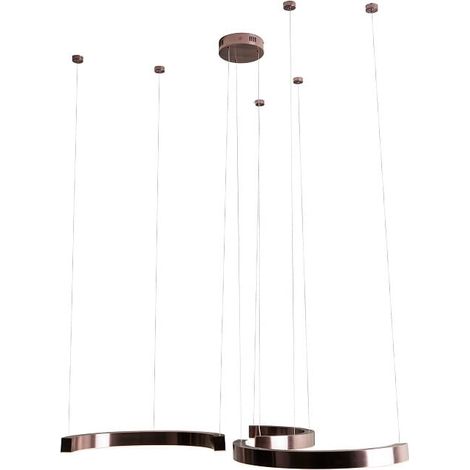 Suspension moderne triple bronze Lotus LED 40W Maxlight (1/3)