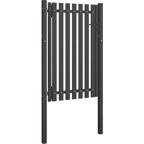 Maison Exclusive - Gartentor aus Stahl 100 x 150 cm Anthrazit (1/4)