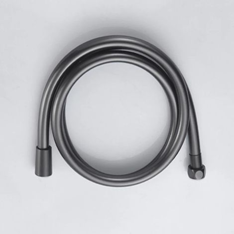 Tuyau de douche à main en PVC (noir, 300 cm), anti-nœuds, pour salle de bain (1/5)