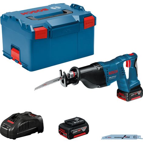 Bosch GSA 18V-LI 18v Cordless Reciprocating Saw 2x 5.0ah Battery Charger + LBOXX (1/4)