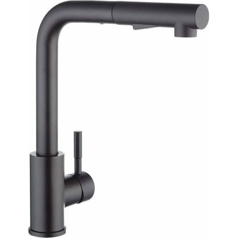 Robinet De Cuisine - Mitigeur Avec Douchette Extractible - Bec Haut - Pivotement 360° - Acier Inoxydable 304 - Installation Monotrou - 1 Pièce (1/5)