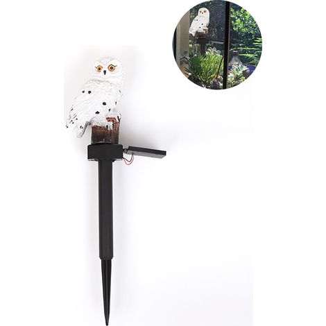 Lampe solaire LED hibou pour pelouse et jardin, économie d'énergie, lampe décorative portable d'extérieur (1/5)