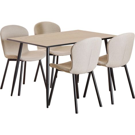 Conjunto de mesas y sillas para comedor Norsica 1023 , 75x80x120cm, Diámetro: 0, Número de asientos: 4, Estilo: Contemporary