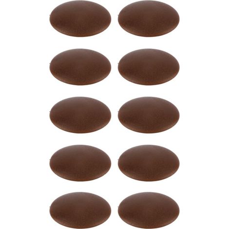 10x Cache vis plastique Torx T20 12mm marron foncé capuchon plat protection - Dark brown (1/2)