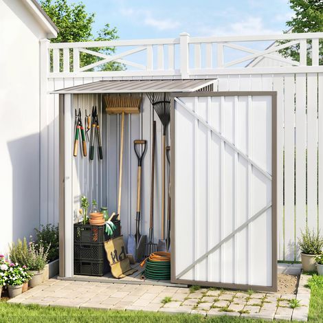 Abri de jardin 1 m² - Abri de rangement - Porte verrouillable - Dimensions : 1 m x 1,03 m x 1,6 m - Tôle ondulée (1/5)