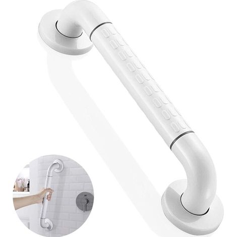 Haltegriff für Badewanne, rutschfester Haltegriff für Dusche, Haltegriff für Menschen mit Behinderung, Haltegriff aus Edelstahl für das Badezimmer, rutschfester Griff (weiß)