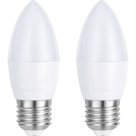 Ampoules LED, E27-【220-230V】C37 ampoule pointue【3W】lumière chaude 3000K, ampoules à économie d'énergie, ampoules universelles 2 pièces (1/5)