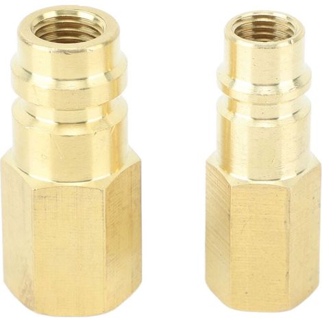 Conector de aire acondicionado R134A, adaptador SAE de 1/4", conector de aire acondicionado R134A para sistema de refrigerante (1/4)