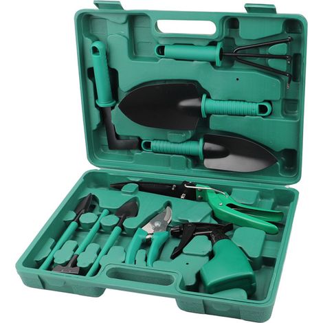 Ensemble de 5 ou 10 outils de jardinage et de plantation : pelle, plateau de plantation, pelle à désherber, pelle à jardin. (1/5)