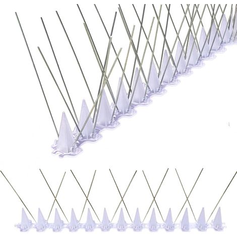 Grand Piques à Oiseaux en Acier Inoxydable pour clôture, Hauteur de 11cm, pour empêcher Les Pigeons, mouettes ou Animaux à l'arrêt, pour toiture, écureuil, clôture Anti-Escalade pour Mur