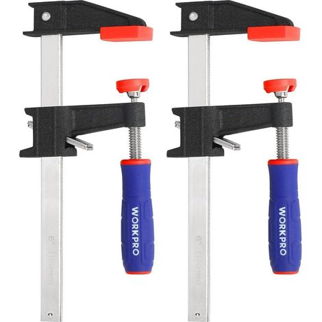 Schraubzwingen 2er Set Spannkraft 272kg Maultiefe 80mm Stahl 150mm (1/5)