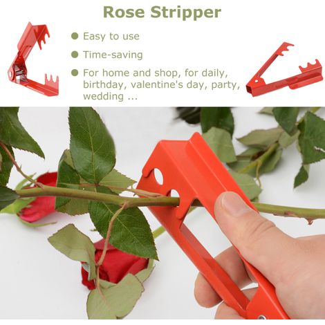 Rose Stripper Thorn Leaf Stripping Remover Metal Spring Flower Stem Cleaner Pliers Flower Shop Garden Wedding Florist Bouquet Flower Arrangement Stripping Tool (1/5)